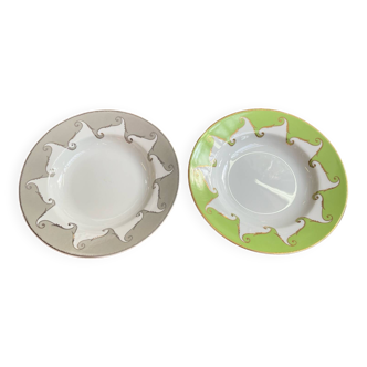 Assiettes creuses modèle Follement de Christian Lacroix