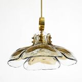 Beautiful 1960s J.T. Kalmar Franken heavy Murano glass floral ceiling lamp