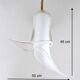 White Murano Glass Pendant Ascribable to Mazzega, Italy