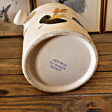 Ice bucket, ceramic ice cubes from Poteries du Marais, flower design.