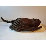 African wooden mask from Ivory Coast, Baoulé