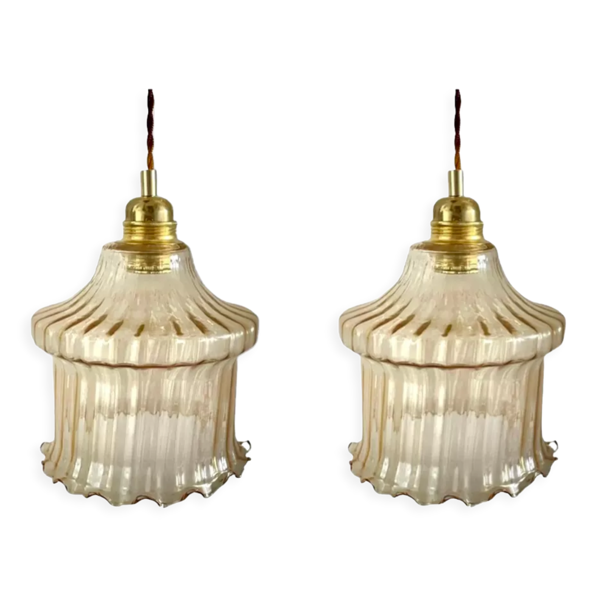 Set of two new electrified gold suspensions