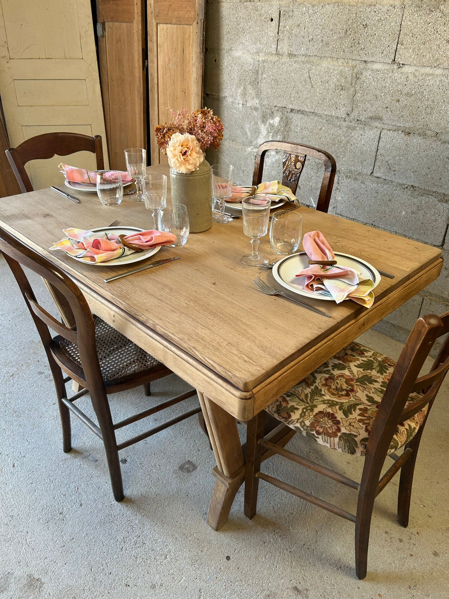 Solid oak table