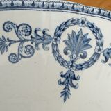 Fruit basket in opaque porcelain Terre de Fer de Gien model Malmaison