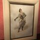 Pair Old Fashion Engraving Color + Frame Wood Vintage Cream