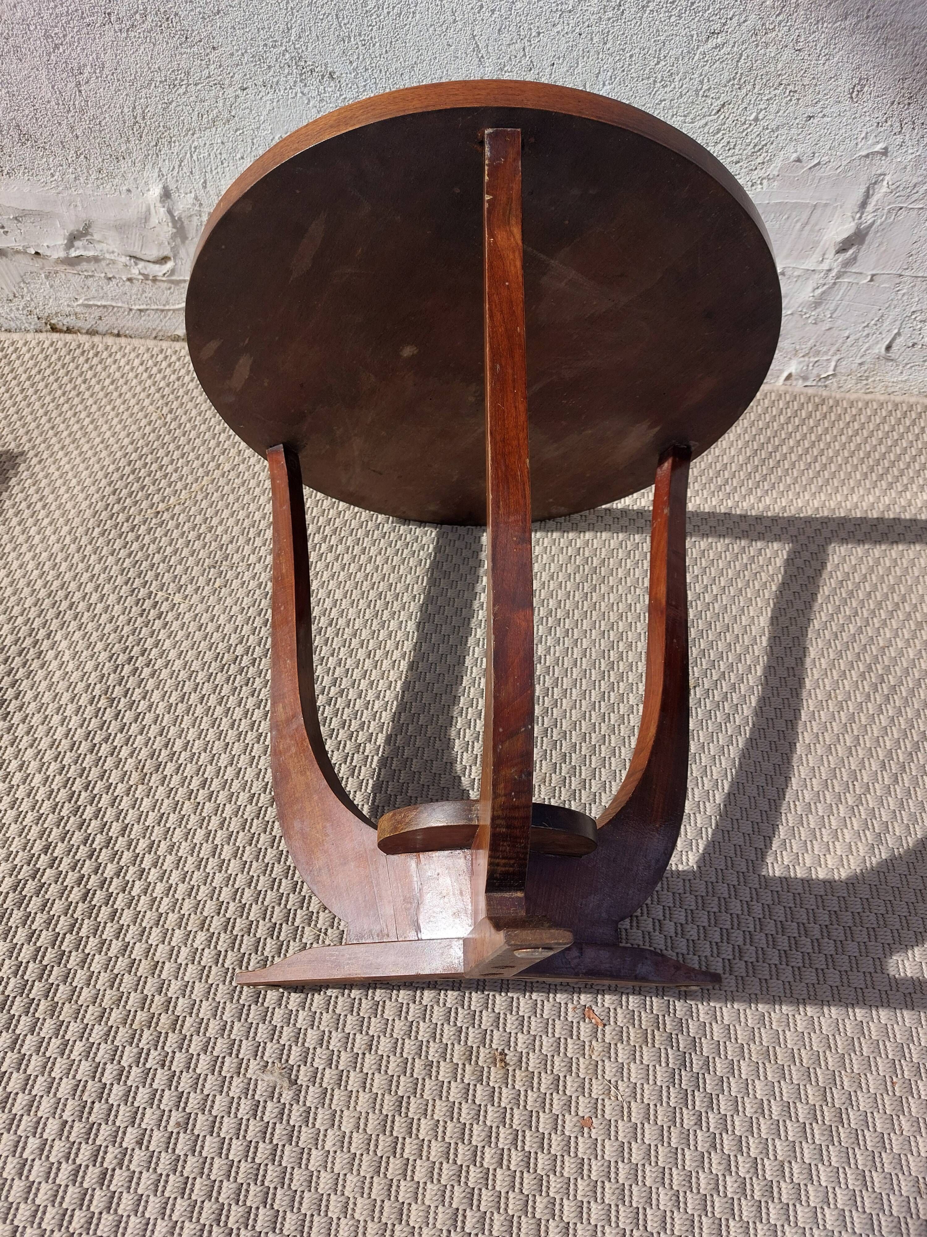 guéridon rond art déco, 3 pieds