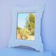 White mirror wooden painted white chalk paint