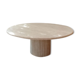 Omega circular coffee table natural travertine - 100cm D