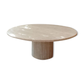 Omega circular coffee table natural travertine - 100cm D