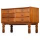 Brutalist Drawer Chest in Oak by Henning Kjærnulf, 1970s