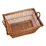 Basket or washer rattan openwork woven bench