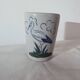 Gobelet vintage Fortuné Schmitter - Beschdorf - décor cigogne blanche