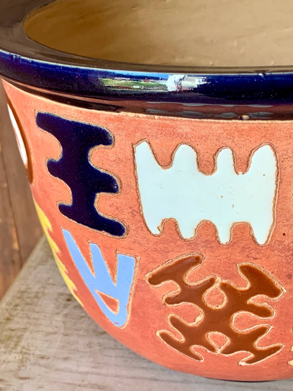 Ethnic terracotta plant pot