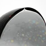 Pair of large 1980s Italian table lamps made of colorful multi-layer Murano