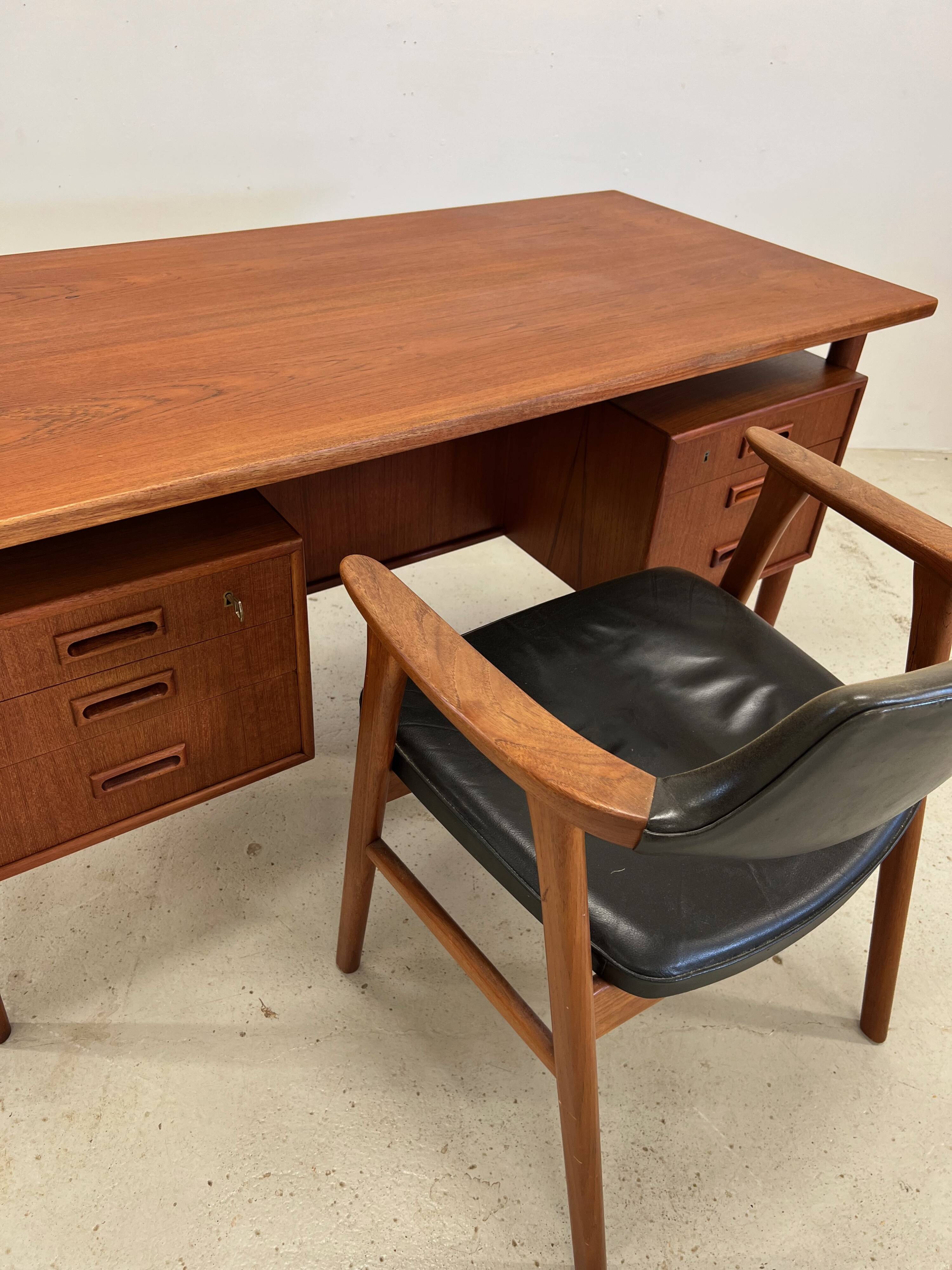 Danish Teak 'Floating-Top' Desk, 1960s.