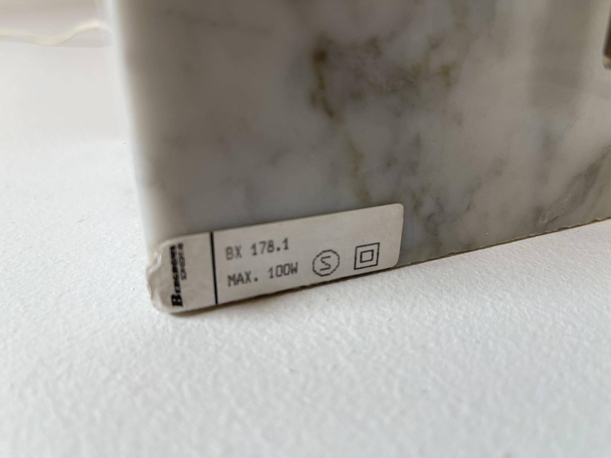 Paire de lampes de table en marbre et acier Bergboms du milieu du siècle, années 1970, Suède
