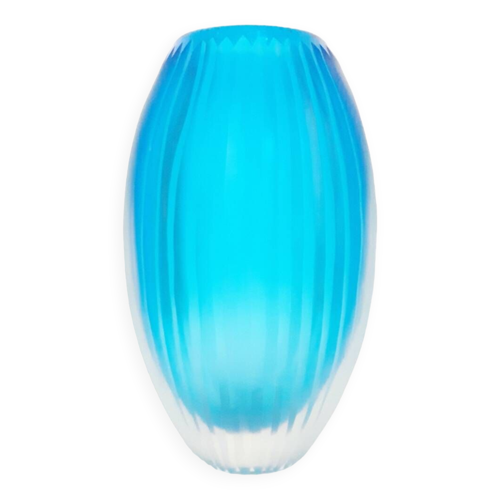 Antique turquoise glass vase