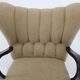 1940s Restored  Wing Armchair in Boucle Fabric ,Czechoslovakia