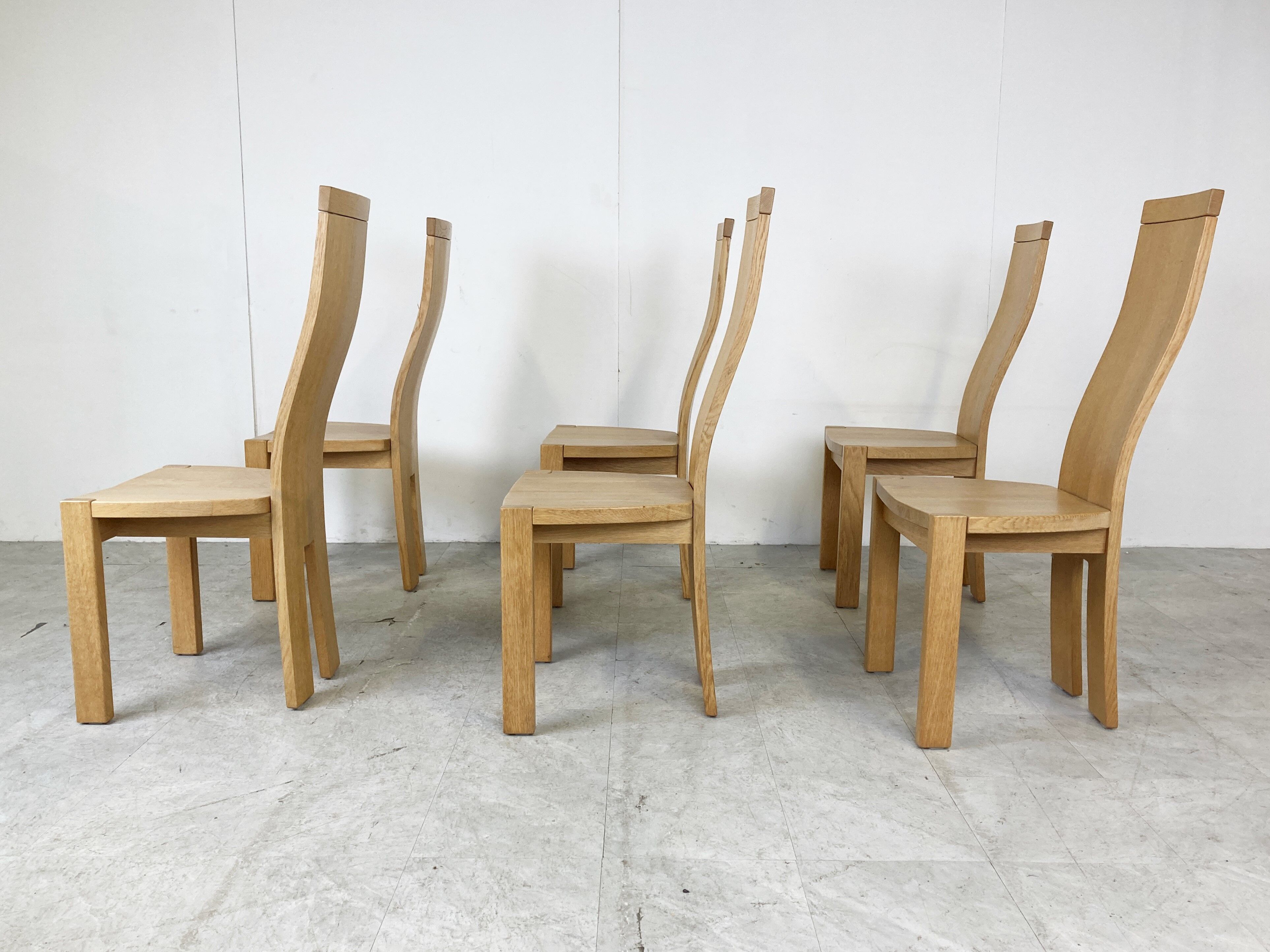 Set of 6 dining chairs by Rob & Dries van den Berghe, 1980s