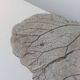 Vintage one  of a kind cast concrete fruit trinket bowl leaf decor