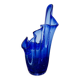 Large "handkerchief" vase in blown cobalt blue glass, 1960s.