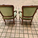 Pair of armchairs Louis XV period, stamped Baudin