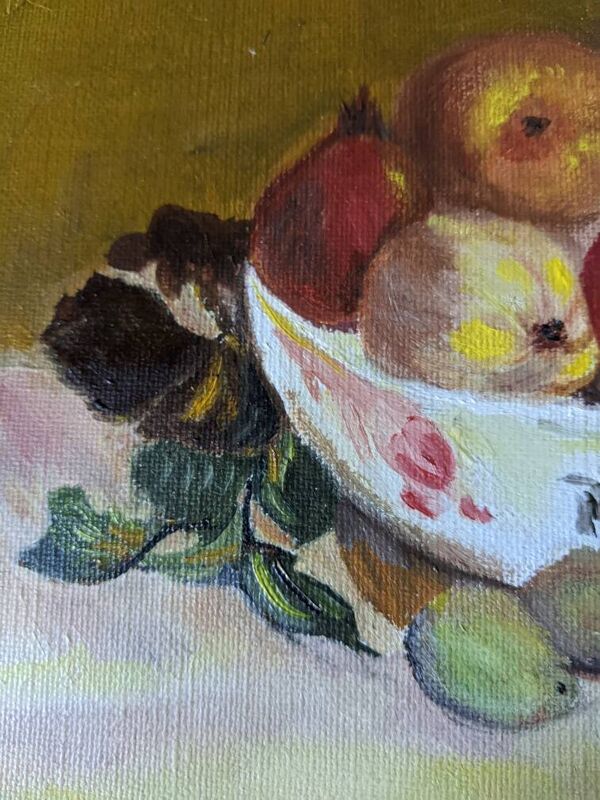 Tableau huile sur toile nature morte contemporaine décoration campagne