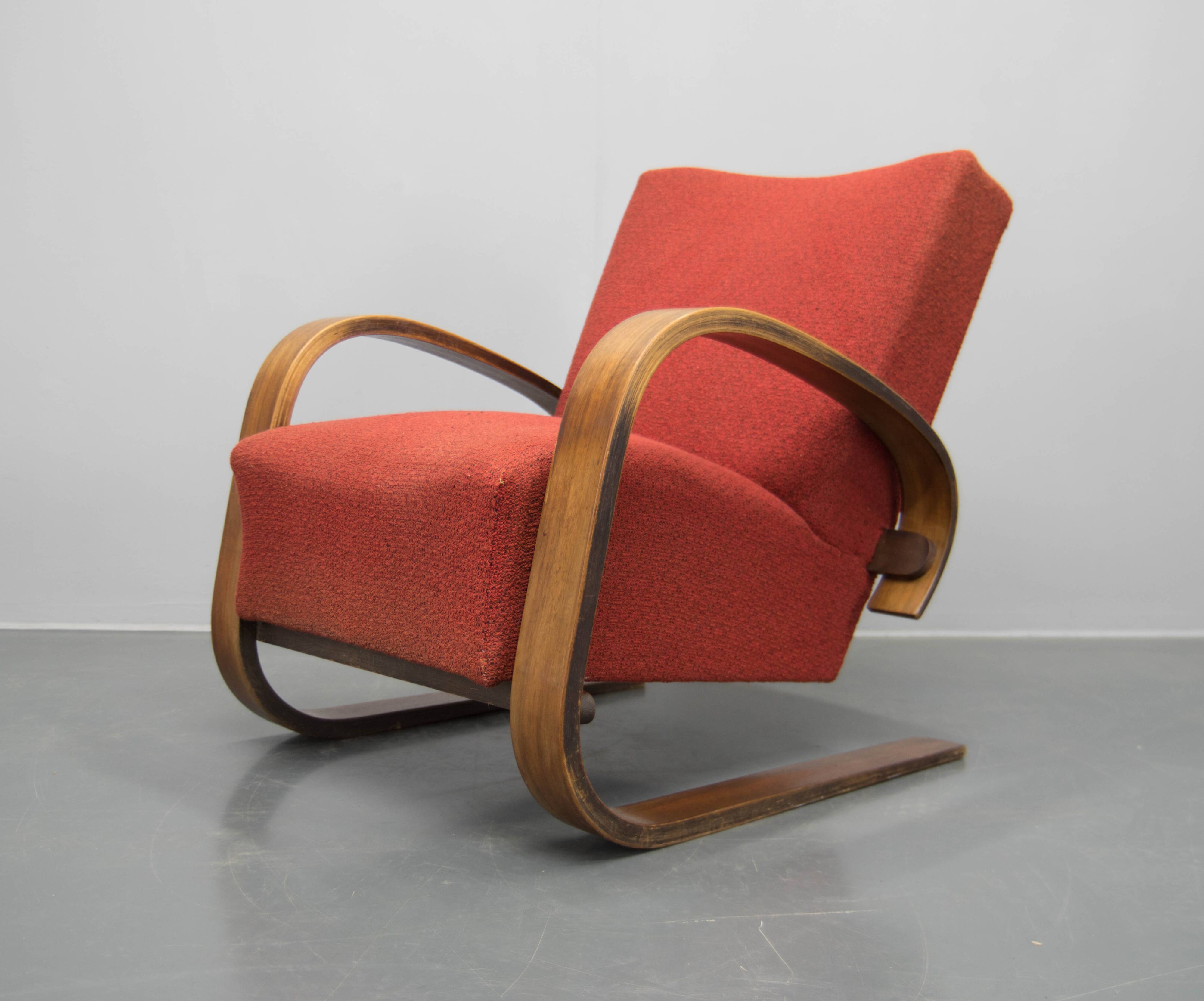 Rare Armchair in Alvar Alto Style by Navratil, 1930s, Labeled