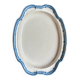 Moustiers hollow oval dish in glazed earthenware