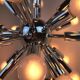 Lustre suspension sphérique Spoutnik space age 70s