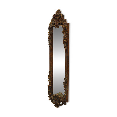 Miroir dans un cadre en bois, design italien, années 1960, production : Italie