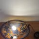 Art Nouveau 1-light basin pendant light signed by Vianne in glass paste