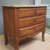 Louis XV style marquetry chest of drawers from the 29th century