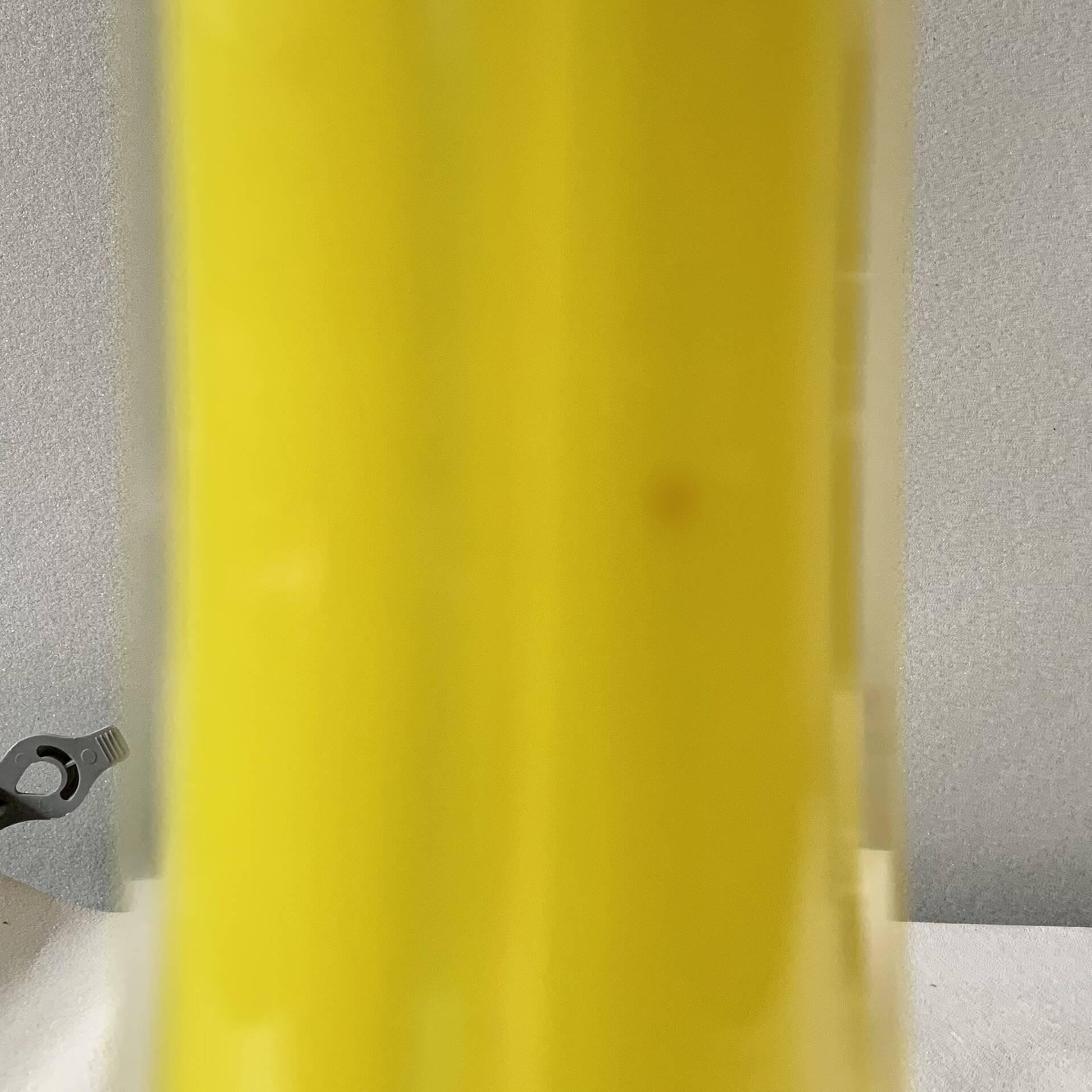 Vintage yellow blown glass vase