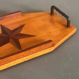 Octagonal top in wood and metal