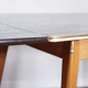 Table pieds compas années 70 avec système "monte et baisse"