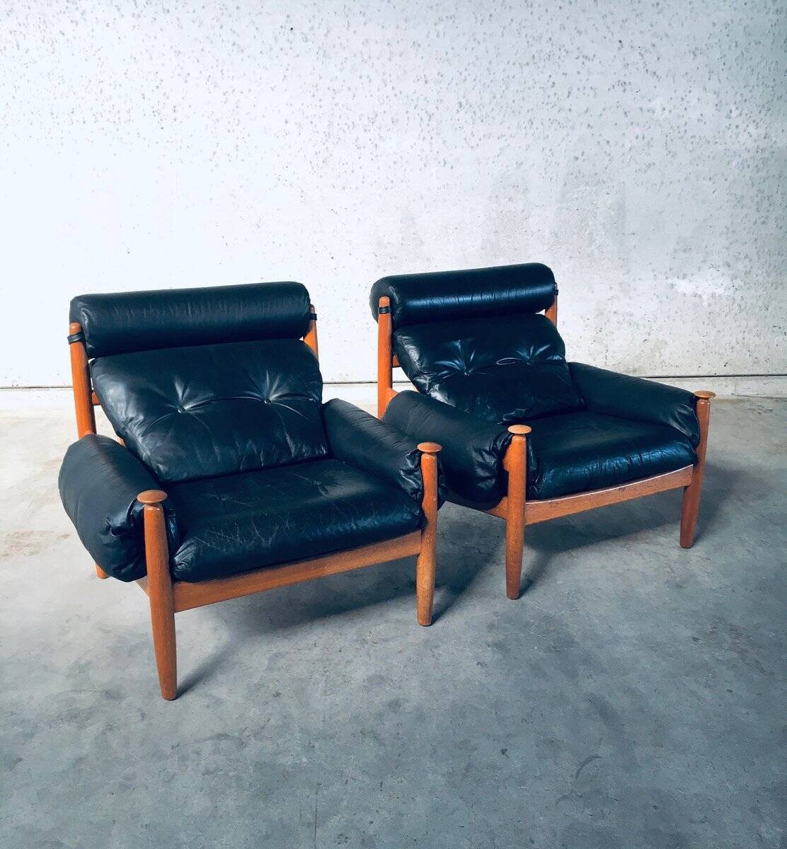 Scandinavian lounge chairs attributed to Eric Merthen for Ire Möbler, Sweden, 1960s, set of 2.
