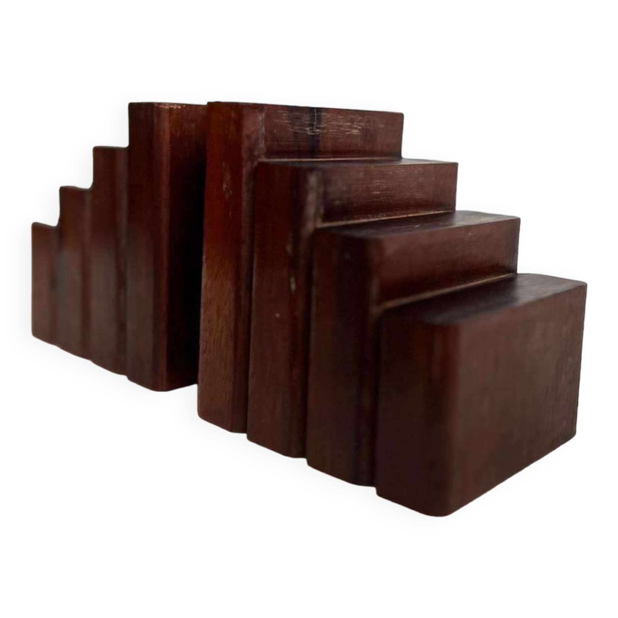 Vintage wooden bookends / book stand / decor