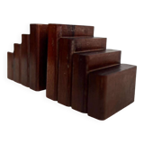 Vintage wooden bookends / book stand / decor