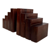 Vintage wooden bookends / book stand / decor
