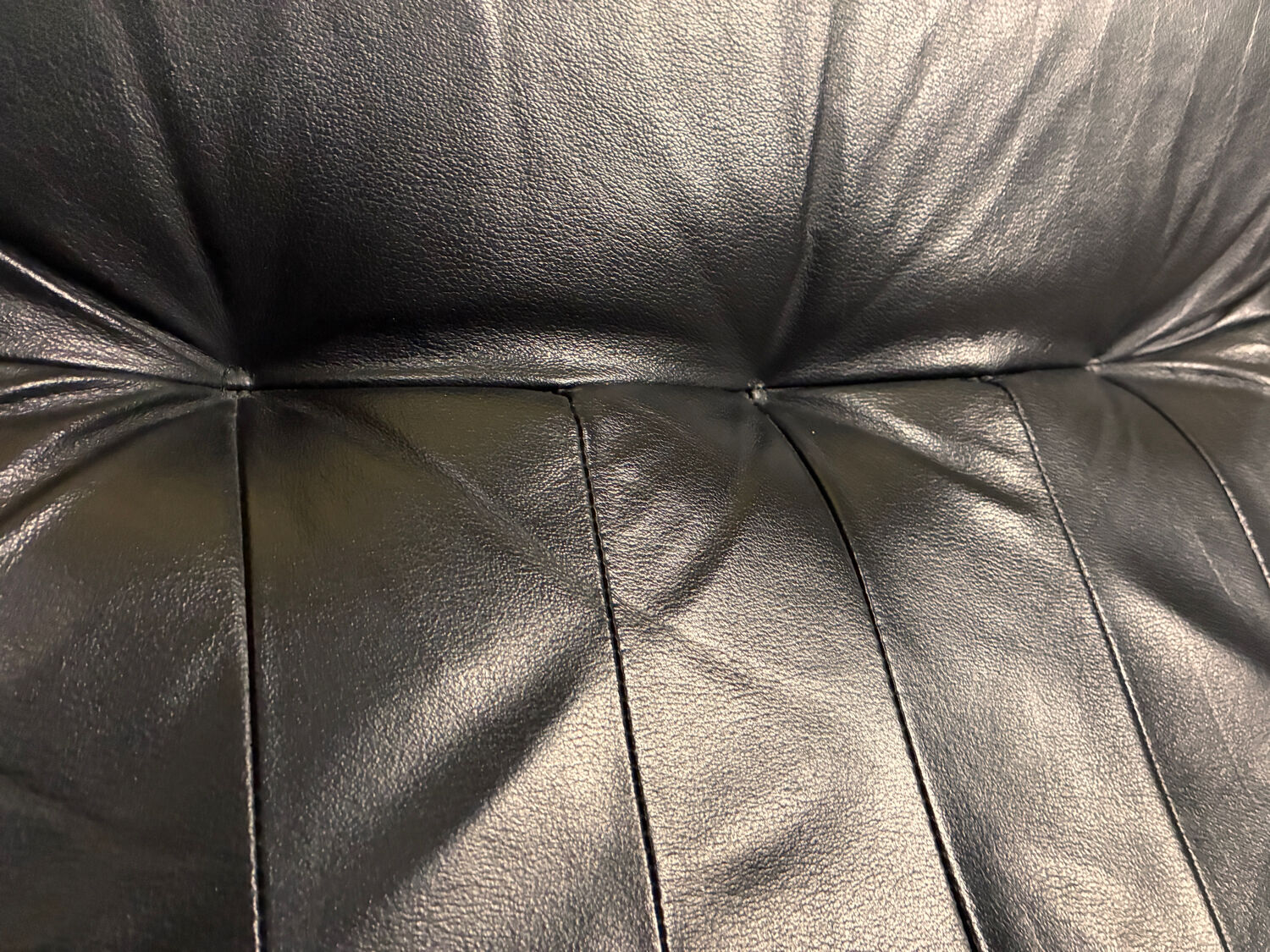 Unico Danish design chrome hocker leather  recliner