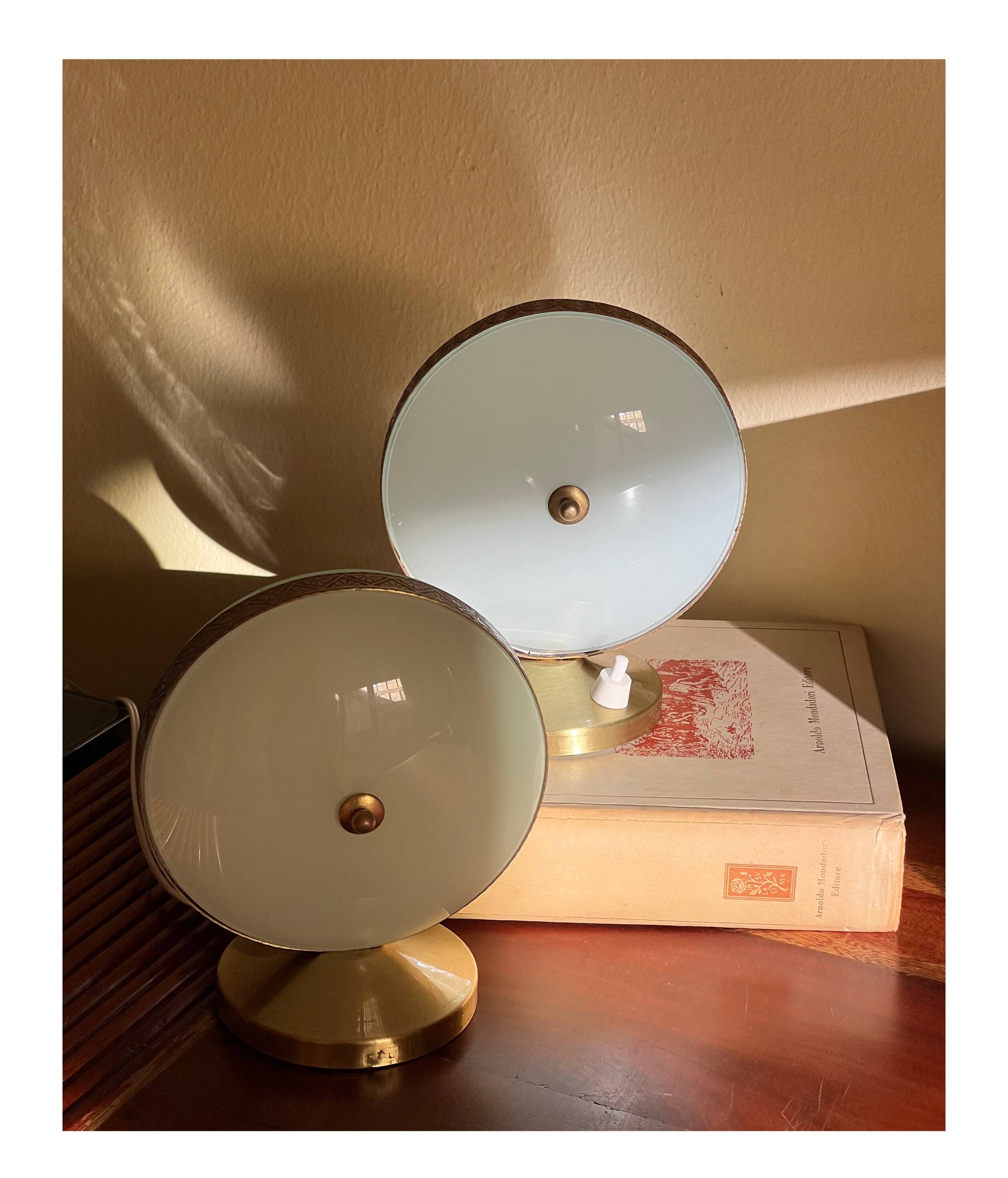 Couple of Mid-Century Modern table lamps, Italy 1950s