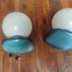 Rare pair of 70s wall lights