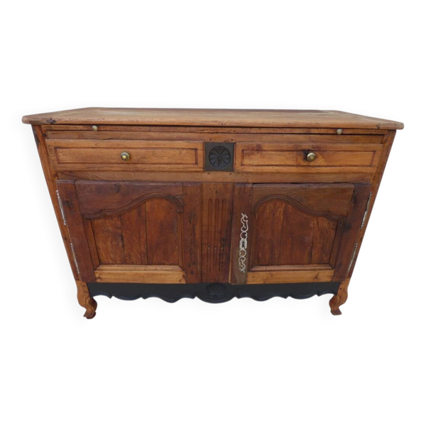 Buffet ancien fin 19 eme siecle 2 portes 2 tiroirs tablette dans sa patine
