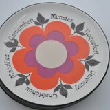 Old service 6 plates 2 cups GIEN model HARMONIS art table collection