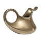 Pichet sculptural fonte laiton massif vintage
