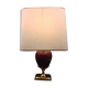 Beautiful Bordeaux Porcelain and Brass Lamp Le Dauphin Model Ançay Annanas