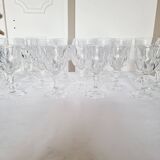 12 verres à pied vintage en cristal d´Arques