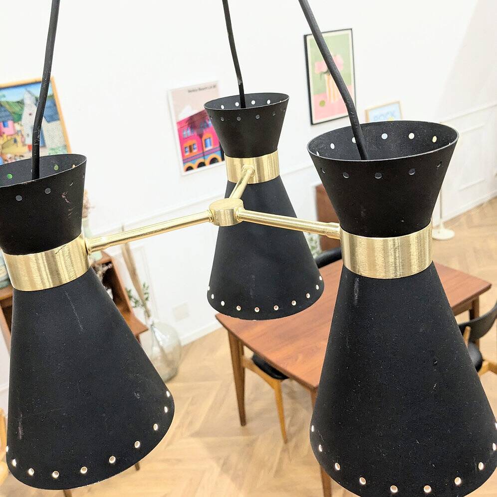 Vintage black pendant light