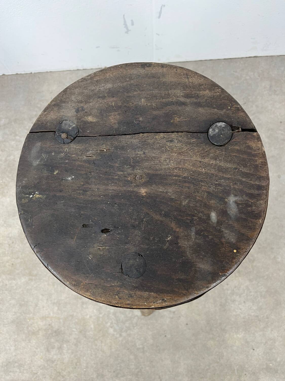 3 primitive stools, folk art
